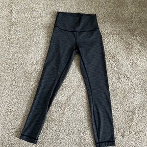 Grey Lulu leggings, worn once, size 4